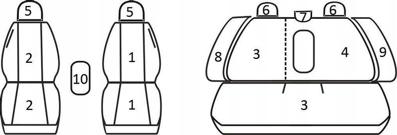 Pokrowce miarowe do Toyota Corolla X (2006-2013r) zdjęcie 2