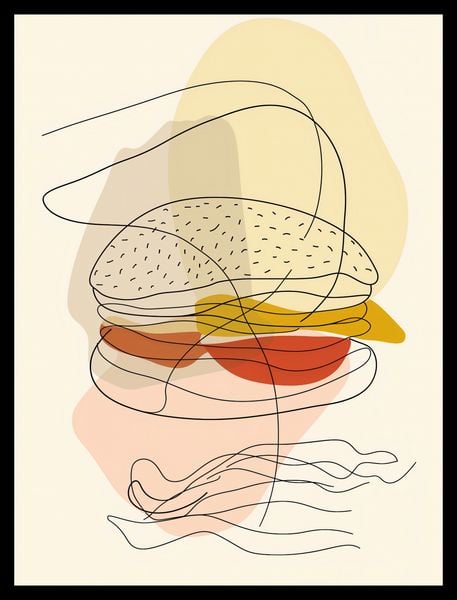 Plakat 30x40cm Cieniutki Burger zdjęcie 2