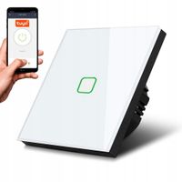 WŁĄCZNIK DOTYKOWY ŚWIATŁA LED SZKLANY POJEDYNCZY WIFI APP TUYA NA TELEFON