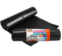WORKI NA ŚMIECI SUPER MOCNE PRIMA LDPE 240 L 10 SZT. CZARNE