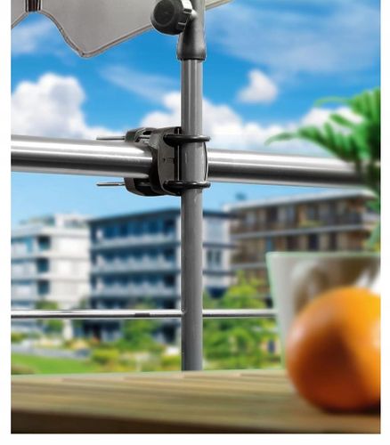 UCHWYT NA PARASOL BALKONOWY NA BALKON DO BARIERKI METAL DUŻY REGULOWANY XXL na Arena.pl
