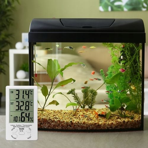 STACJA POGODOWA TERMOMETR ZEWNĘTRZNY HIGROMETR LCD ZEGAR Z SONDĄ na Arena.pl