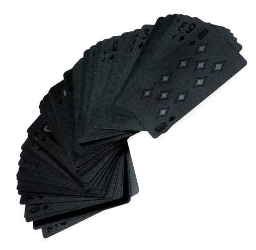 Karty do gry plastikowe czarne na Arena.pl