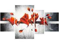 OBRAZ ROZDMUCHANE CZERWONE PĄKI MAKÓW