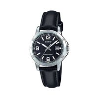 Zegarek Damski Casio LADY DATE, LEATHER - BLACK (Ø 35 mm)