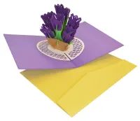 Kartka Okolicznościowa Pop Up 3D - Fioletowe Kwiaty