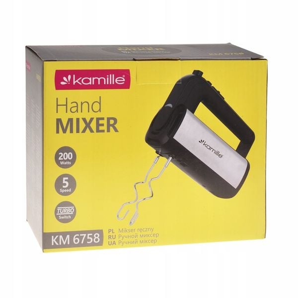 MIKSER RĘCZNY ROBOT KUCHENNY MOCNY 5 BIEGÓW 4 KOŃCÓWKI KAMILLE zdjęcie 6