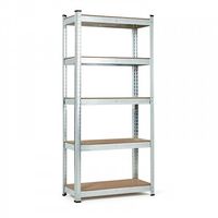 REGAŁ MAGAZYNOWY 5 PÓŁEK 875 KG STAL GALWANIZOWANA MDF