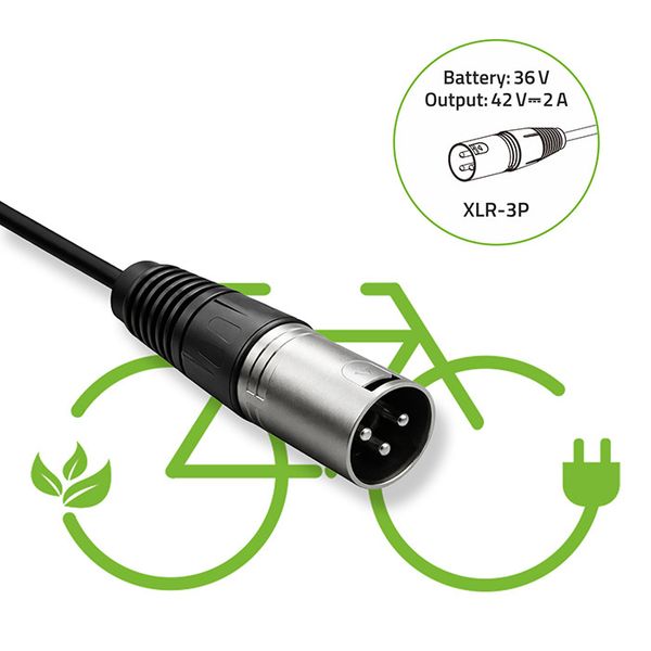 Ładowarka Qoltec 36V/42V 2A do e-bike XLR 3-pin zdjęcie 7