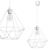 LAMPA wisząca BASKET 7212 Milagro druciana OPRAWA metalowa ZWIS klatka loft biała