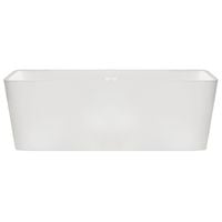 Wanna wolnostojąca 170 x 80 cm biała z pokrywką WHITE - model 596