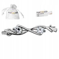 ELEGANCKA SREBRNA ZDOBIONA BROSZKA DO ŻAKIETU 925