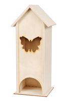 Pojemnik na herbatę DOMEK herbaciarka z MOTYLEM decoupage PL