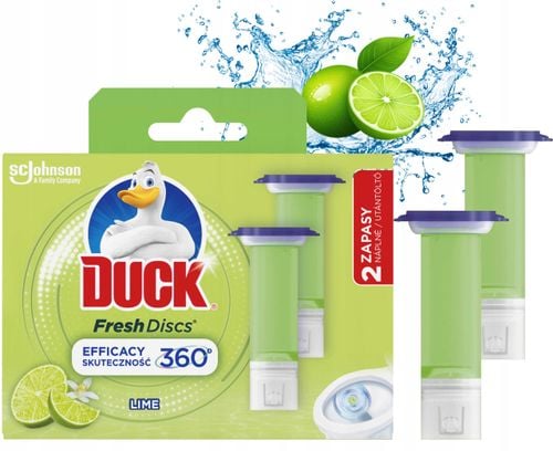 duck fresh discs lime - żelowy krążek do toalety 72ml (2 x 36ml) na Arena.pl