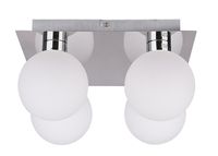 Oden lampa sufitowa chromowy 4x40W G9 klosz biały