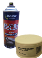 FARBA W SPRAYU LAKIER WYSOKOTEMPERATUROWY SUPER COLOR BIAŁY 400ML