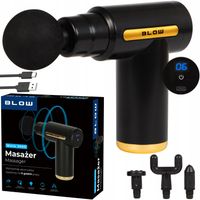 PISTOLET DO MASAŻU PLECÓW CIAŁA STÓP MASAŻER MASSAGE GUN ZESTAW 4 KOŃCÓWEK