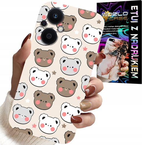 ETUI DO OPPO RENO8 LITE 5G - MIŚ MISIE WZORY DLA NAJMŁODSZYCH + SZKŁO na Arena.pl