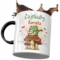 Kubek Czarny Baristy Żajebisty Barista Na Prezent Z Nadrukiem Ze Zdjęciem