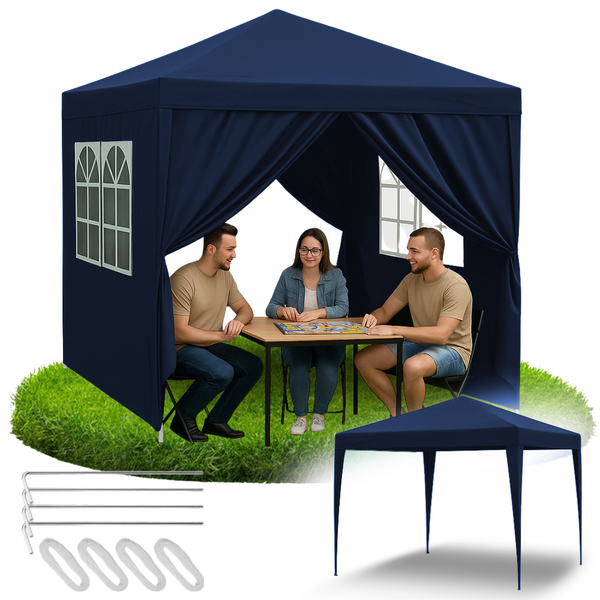 Pawilon ogrodowy niebieski zdjęcie 1