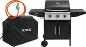 GRILL GAZOWY OGRODOWY 12,8kW 4 PALNIKI Z POKROWCEM