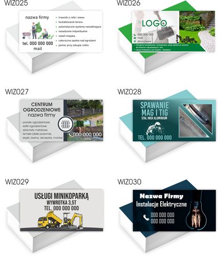 Wizytówki firmowe GOTOWY PROJEKT GRATIS 200 sztuk USŁUGI ELEKTRYCZNE na Arena.pl