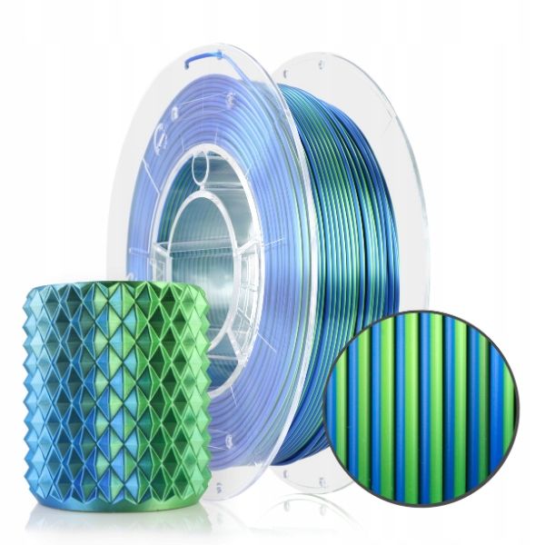 Filament PLA Magic Silk Rosa3D Lagoon Niebieski 300 g zdjęcie 1
