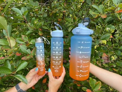 BIDON BUTELKA na WODĘ MOTYWACYJNA Zestaw 3 SZT. SHAKER FITNES 2L 0,7L 0,3L na Arena.pl