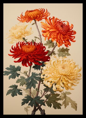Plakat 25x35cm Tańczące Chryzantemy na Arena.pl