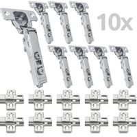 Zawias nakładany HAFELE Metalla+, Samodomyk, standard soft, 10 sztuk