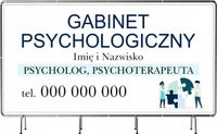 BANER REKLAMOWY 200x100 cm duży wybór wzorów GABINET PSYCHOLOGICZNY