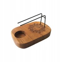 Podstawka na Palo Santo Drewno Tekowe Yin-Yang Handmade Oczyszczanie