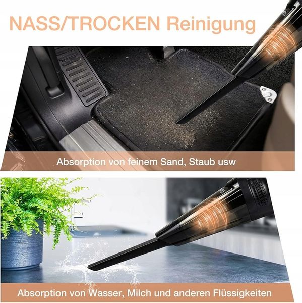 MAŁY ODKURZACZ RĘCZNY AKUMULATOROWY BEZPRZEWODOWY OŚWIETLENIE LED zdjęcie 3