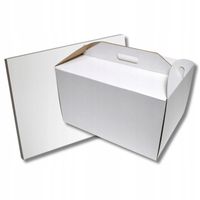 Pudełko na tort weselny 42x32x25 podkład pod tort biały 40x30 ślub