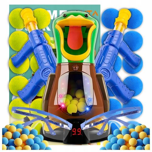 GŁODNA KACZKA XXL STRZELANIE DO CELU UCIEKA LED 2xPISTOLET PREZENT URODZINY na Arena.pl