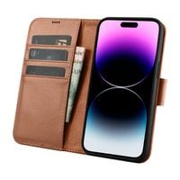 2w1 etui skórzany pokrowiec z klapką iphone 14 pro anti-rfid wallet