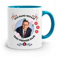 Kubek Błękitny Politycy Premier Mateusz Morawiecki Z Nadrukiem Ze Zdjęciem