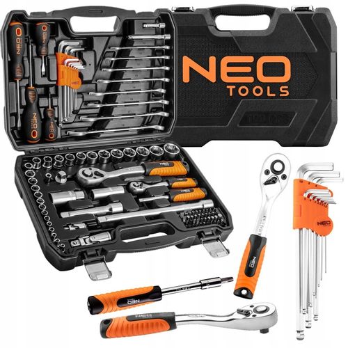 NEO 10-206 ZESTAW KLUCZE NASADOWE 1/2", 1/4" TORX NASADKI WALIZKA 100el na Arena.pl