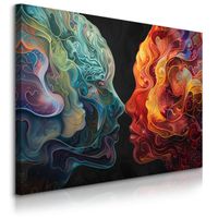 Obraz Na Płótnie Do Salonu Abstrakcja Portrety Nowoczesny Styl 40cm x 30cm