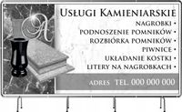Plandeka reklamowa 200x100 z oczkami - Profesjonalne usługi kamieniarskie