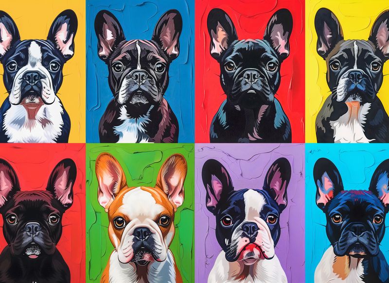 Plakat 55x40cm Buldogi Francuskie zdjęcie 1