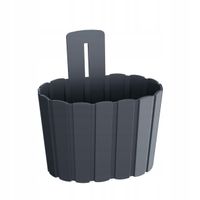 Doniczka na ścianę Boardee Wall DDES200 | Antracyt, Kształt Okrągły, Wymiary 19.4x20 cm, Kolor Antracyt, Prosperplast