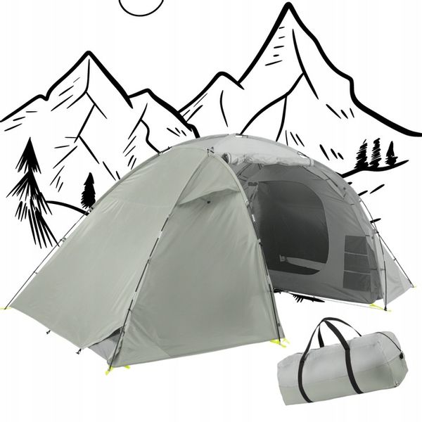 Namiot rodzinny kempingowy duży 4 osobowy McKinley 2 sypialnie wodoodporny zdjęcie 1