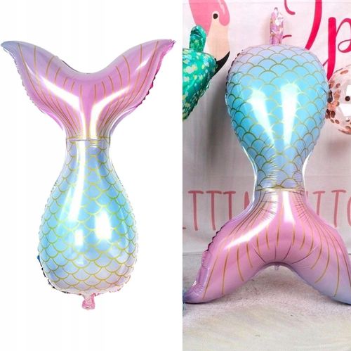 Balony urodzinowe 7szt konfetti 4 latka syrenka  F160_4 na Arena.pl