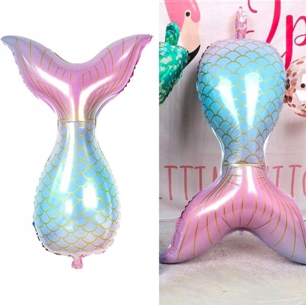 Balony urodzinowe 7szt konfetti 4 latka syrenka  F160_4 zdjęcie 2