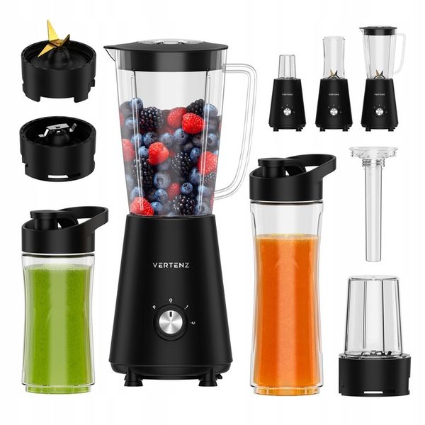 Blender Kielichowy VERTENZ mocny dwa bidony MIKSER 4w1 DO SMOOTHIE zdjęcie 1