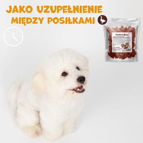 Smaczki przysmaki dla psa serduszka z kaczką i ryżem 500g PAWFECT BITES na Arena.pl