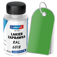 lakier zaprawkowy zaprawka samochodowy ral 6018 żółty zielony połysk 50 ml