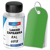lakier zaprawkowy zaprawka samochodowy ral 6018 żółty zielony połysk 50 ml