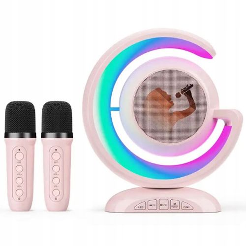 Bezprzewodowy Zestaw do Karaoke Głośnik Bluetooth + 2 Mikrofony dla Dzieci na Arena.pl